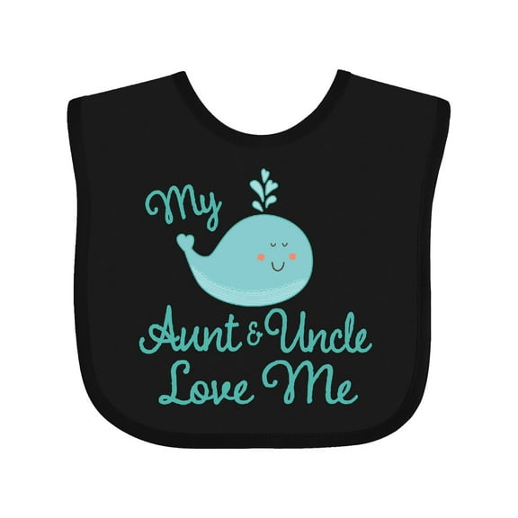Inktastic My Aunt and Uncle Love Me Whale Boys or Girls Baby Bib