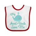thumbnail image 1 of Inktastic My Aunt and Uncle Love Me Whale Boys or Girls Baby Bib, 1 of 4