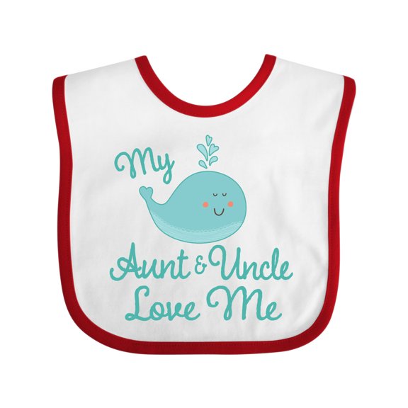 Inktastic My Aunt and Uncle Love Me Whale Boys or Girls Baby Bib