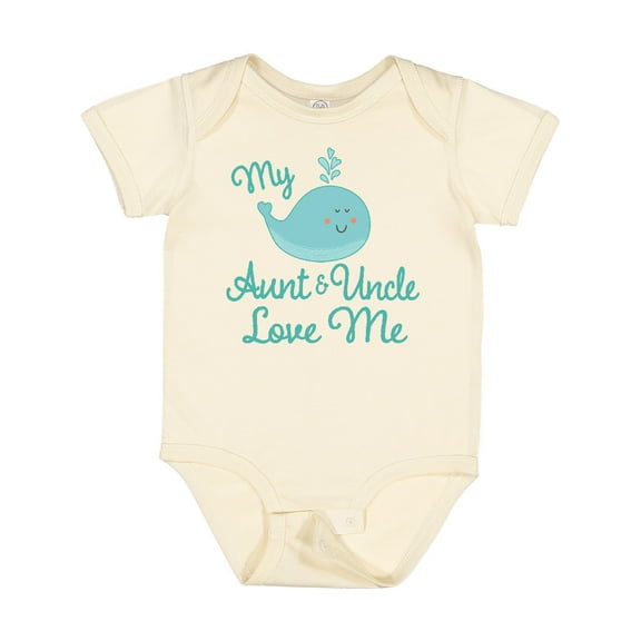 Inktastic My Aunt and Uncle Love Me Whale Boys or Girls Baby Bodysuit