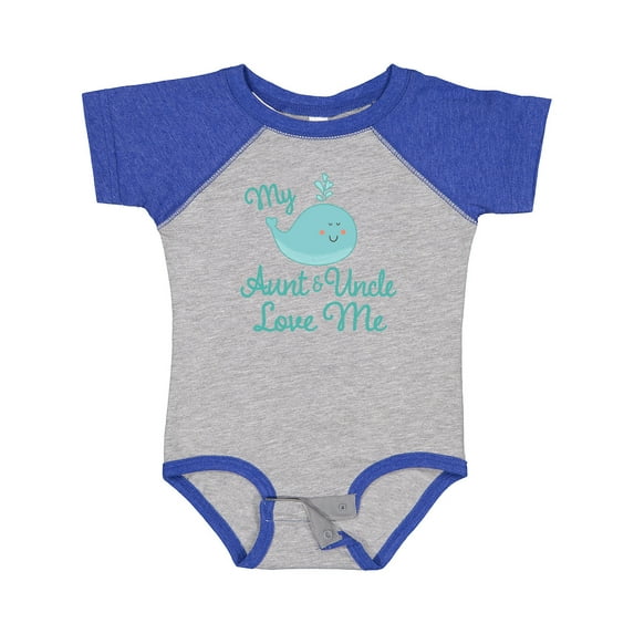 Inktastic My Aunt and Uncle Love Me Whale Boys or Girls Baby Bodysuit