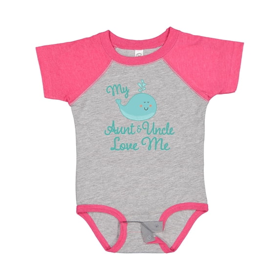 Inktastic My Aunt and Uncle Love Me Whale Boys or Girls Baby Bodysuit