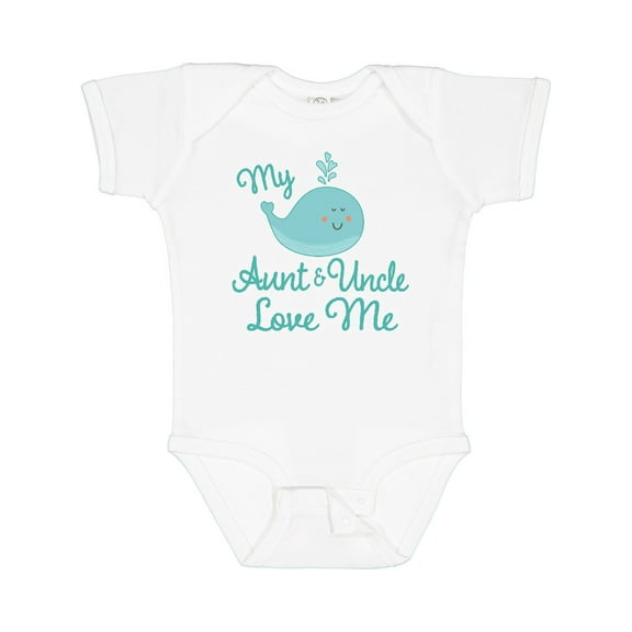 Inktastic My Aunt and Uncle Love Me Whale Boys or Girls Baby Bodysuit