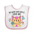 thumbnail image 1 of Inktastic My Aunt and Uncle Love Me with Cute Kitten and Flowers Boys or Girls Baby Bib, 1 of 4