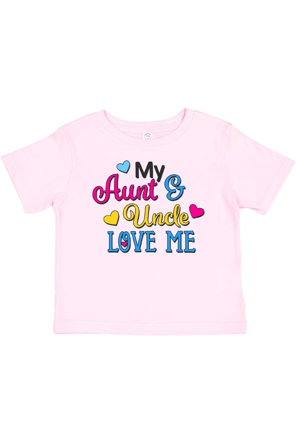 My Aunt and Uncle Love Me with Hearts Boys or Girls Baby T-Shirt