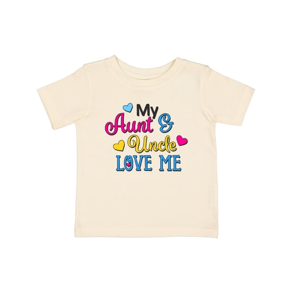 Inktastic My Aunt and Uncle Love Me with Hearts Boys or Girls Baby T-Shirt