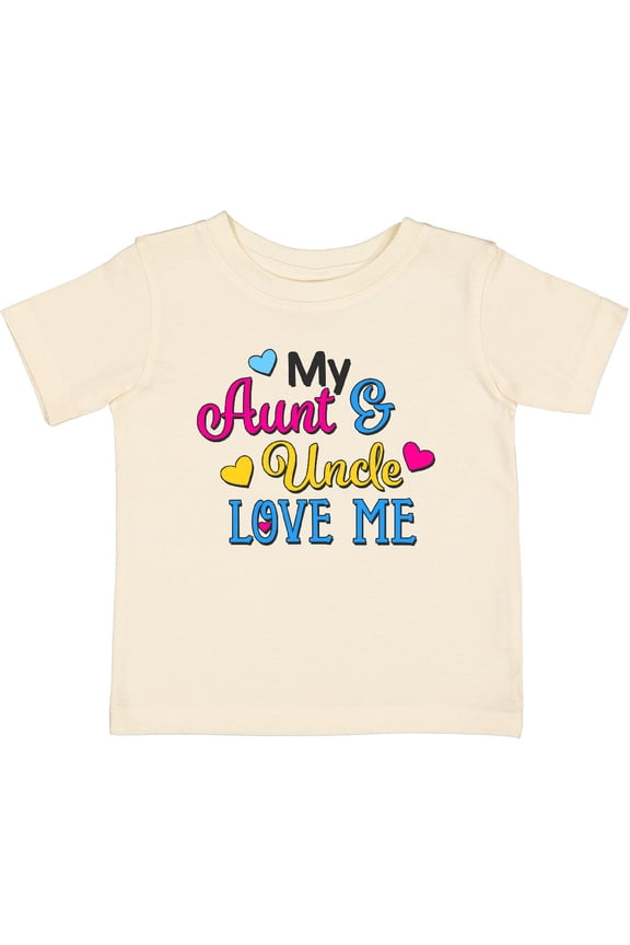 My Aunt and Uncle Love Me with Hearts Boys or Girls Baby T-Shirt