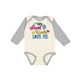 thumbnail image 1 of Inktastic My Aunt and Uncle Love Me with Hearts Boys or Girls Long Sleeve Baby Bodysuit, 1 of 5