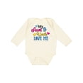 thumbnail image 1 of Inktastic My Aunt and Uncle Love Me with Hearts Boys or Girls Long Sleeve Baby Bodysuit, 1 of 5