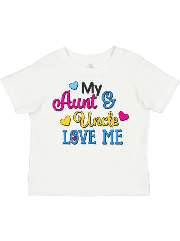 My Aunt and Uncle Love Me with Hearts Boys or Girls Toddler T-Shirt