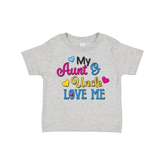 Inktastic My Aunt and Uncle Love Me with Hearts Boys or Girls Toddler T-Shirt