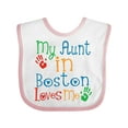 thumbnail image 1 of Inktastic My Aunt in Boston Loves Me Boys or Girls Baby Bib, 1 of 4