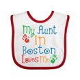 thumbnail image 1 of Inktastic My Aunt in Boston Loves Me Boys or Girls Baby Bib, 1 of 4