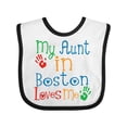 thumbnail image 1 of Inktastic My Aunt in Boston Loves Me Boys or Girls Baby Bib, 1 of 4