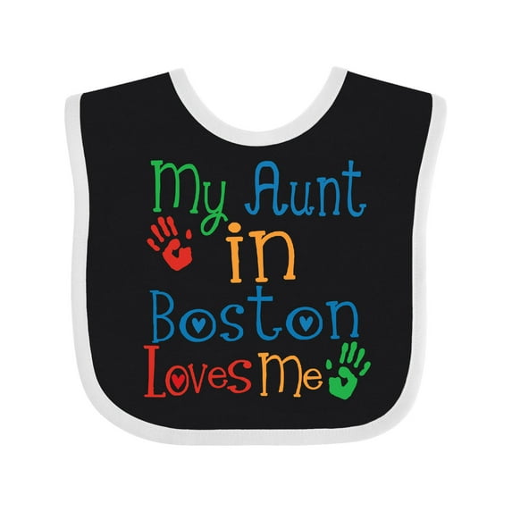 Inktastic My Aunt in Boston Loves Me Boys or Girls Baby Bib