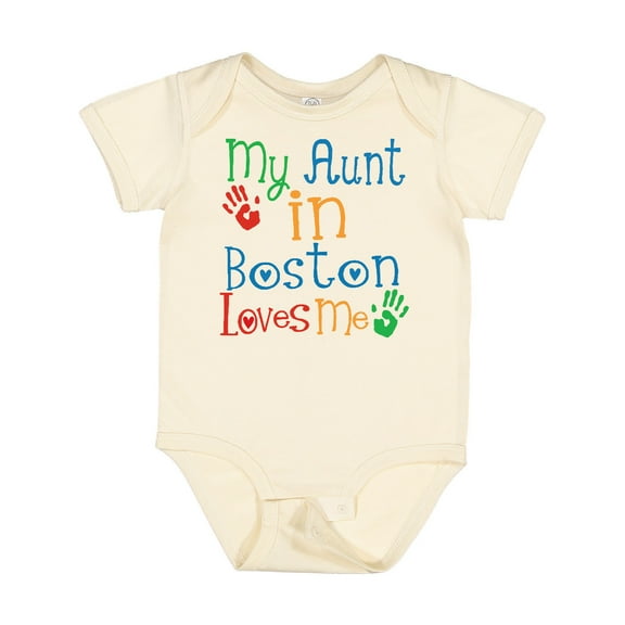 Inktastic My Aunt in Boston Loves Me Boys or Girls Baby Bodysuit