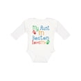 thumbnail image 1 of Inktastic My Aunt in Boston Loves Me Boys or Girls Long Sleeve Baby Bodysuit, 1 of 5