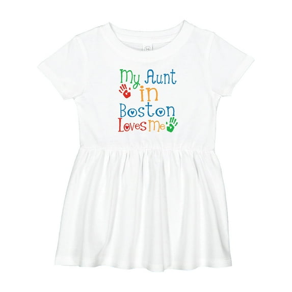 Inktastic My Aunt in Boston Loves Me Girls Baby Dress