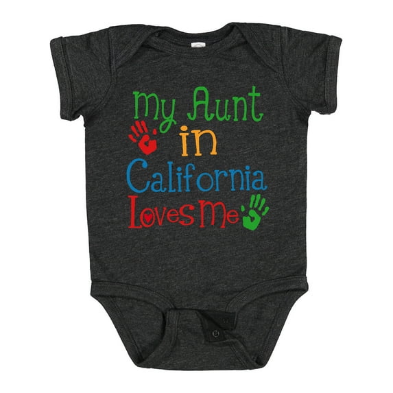 Inktastic My Aunt in California Loves Me Boys or Girls Baby Bodysuit
