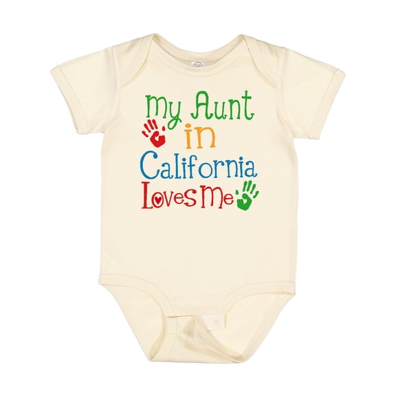Inktastic My Aunt in California Loves Me Boys or Girls Baby Bodysuit