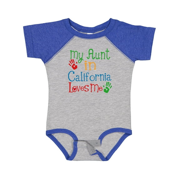 Inktastic My Aunt in California Loves Me Boys or Girls Baby Bodysuit