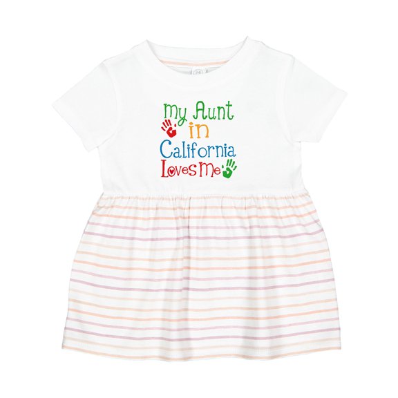 Inktastic My Aunt in California Loves Me Girls Baby Dress