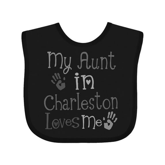 Inktastic My Aunt in Charleston Loves Me Boys or Girls Baby Bib