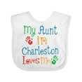 thumbnail image 1 of Inktastic My Aunt in Charleston Loves Me Boys or Girls Baby Bib, 1 of 4