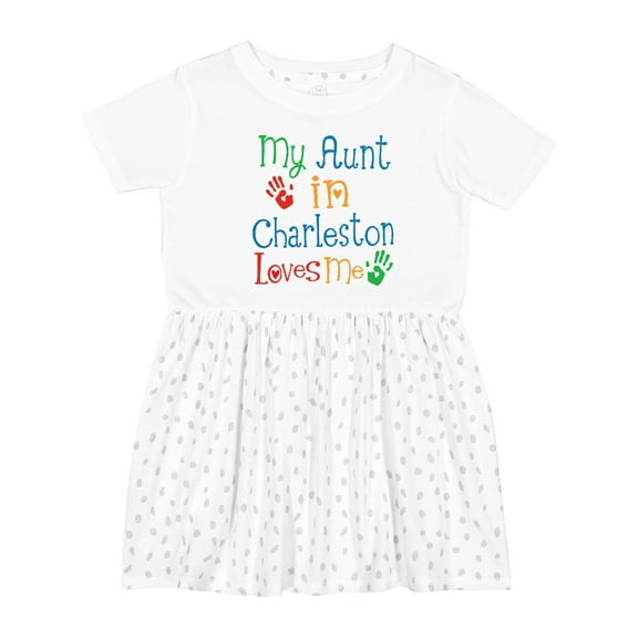 Inktastic My Aunt in Charleston Loves Me Girls Toddler Dress