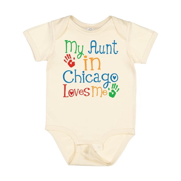 Inktastic My Aunt in Chicago Loves Me Boys or Girls Baby Bodysuit