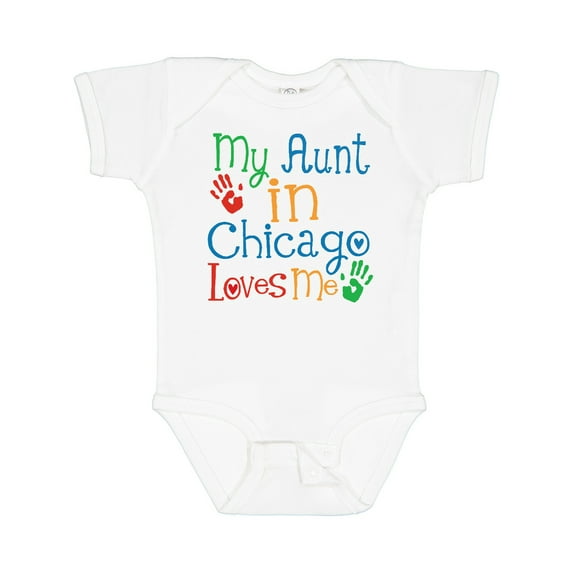 Inktastic My Aunt in Chicago Loves Me Boys or Girls Baby Bodysuit