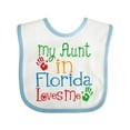 thumbnail image 1 of Inktastic My Aunt in Florida Loves Me Boys or Girls Baby Bib, 1 of 4