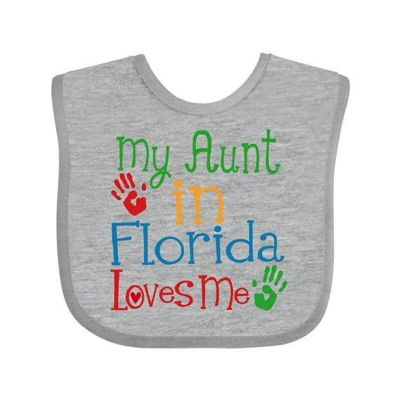 Inktastic My Aunt in Florida Loves Me Boys or Girls Baby Bib