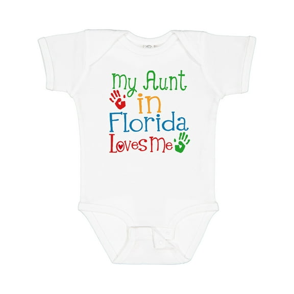 Inktastic My Aunt in Florida Loves Me Boys or Girls Baby Bodysuit