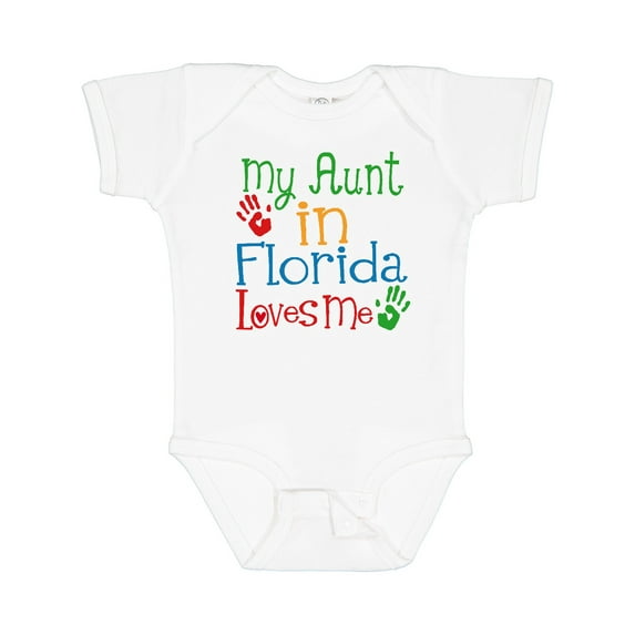 Inktastic My Aunt in Florida Loves Me Boys or Girls Baby Bodysuit