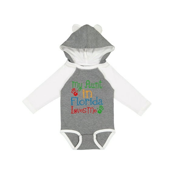 Inktastic My Aunt in Florida Loves Me Boys or Girls Long Sleeve Baby Bodysuit