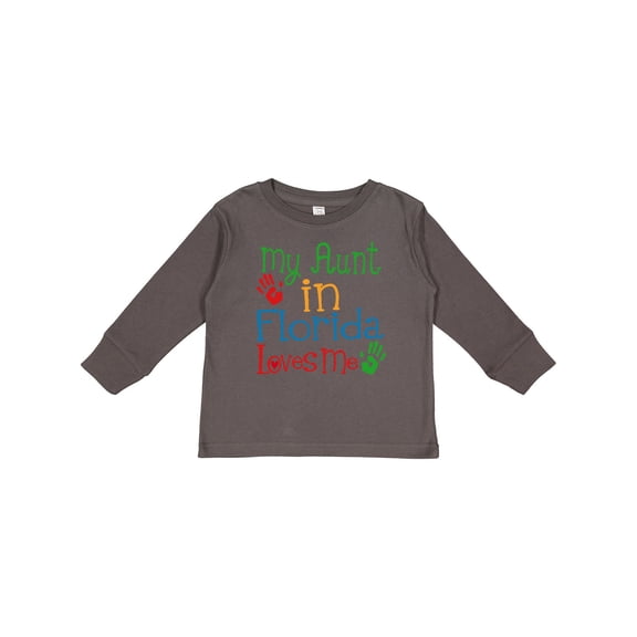 Inktastic My Aunt in Florida Loves Me Boys or Girls Long Sleeve Toddler T-Shirt