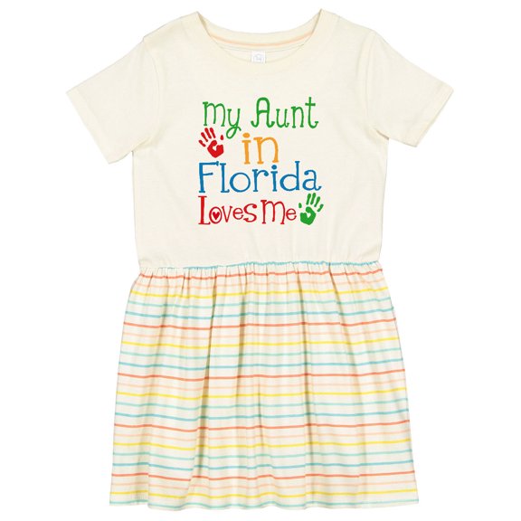 Inktastic My Aunt in Florida Loves Me Girls Toddler Dress