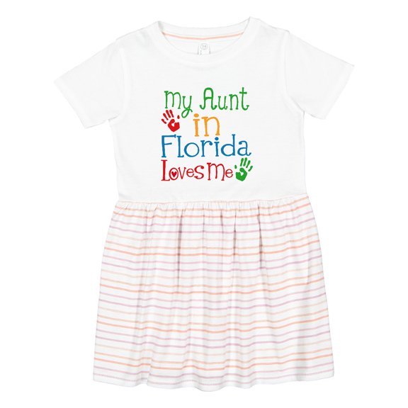 Inktastic My Aunt in Florida Loves Me Girls Toddler Dress