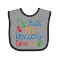 thumbnail image 1 of Inktastic My Aunt in Kentucky Loves Me Boys or Girls Baby Bib, 1 of 4
