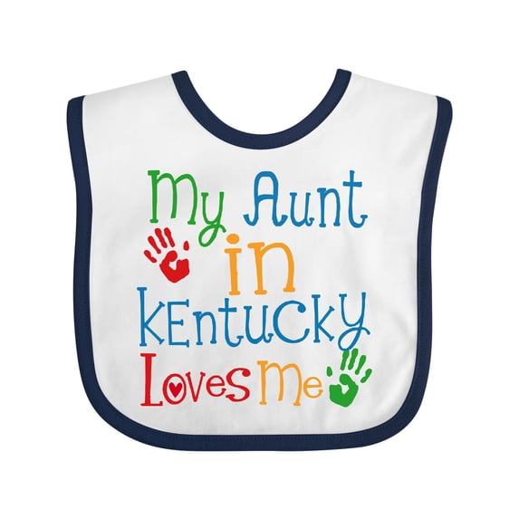 Inktastic My Aunt in Kentucky Loves Me Boys or Girls Baby Bib