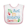 thumbnail image 1 of Inktastic My Aunt in Kentucky Loves Me Boys or Girls Baby Bib, 1 of 4
