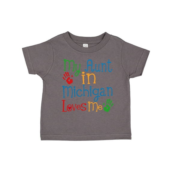 Inktastic My Aunt in Michigan Loves Me Boys or Girls Toddler T-Shirt