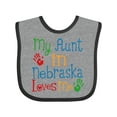 thumbnail image 1 of Inktastic My Aunt in Nebraska Loves Me Boys or Girls Baby Bib, 1 of 4