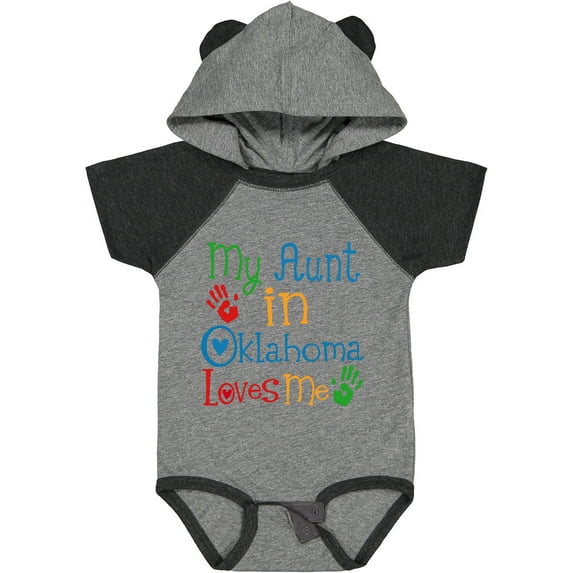 Inktastic My Aunt in Oklahoma Loves Me Boys or Girls Baby Bodysuit