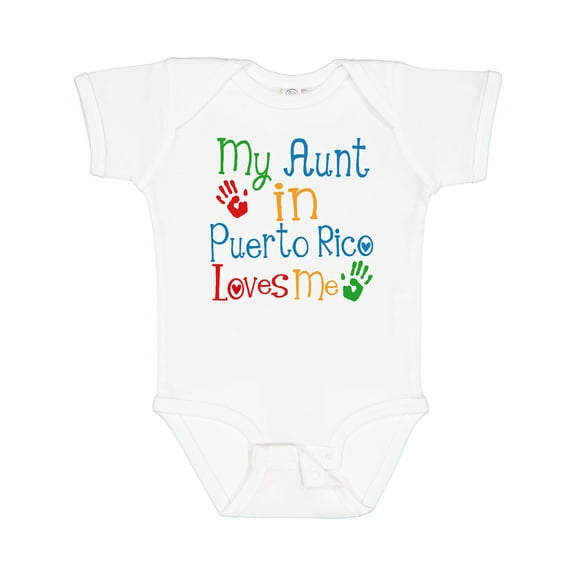 Inktastic My Aunt in Puerto Rico Loves Me Boys or Girls Baby Bodysuit