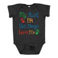 thumbnail image 1 of Inktastic My Aunt in San Diego Loves Me Boys or Girls Baby Bodysuit, 1 of 5