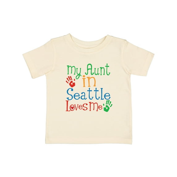 Inktastic My Aunt in Seattle Loves Me Boys or Girls Baby T-Shirt