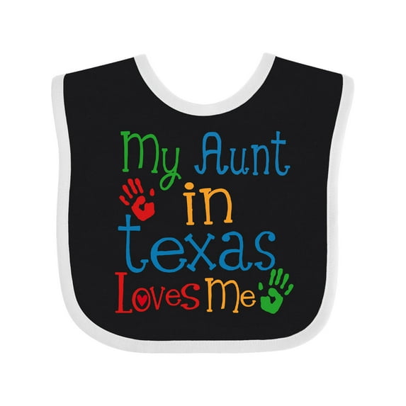 Inktastic My Aunt in Texas Loves Me Boys or Girls Baby Bib