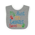 thumbnail image 1 of Inktastic My Aunt in Texas Loves Me Boys or Girls Baby Bib, 1 of 4